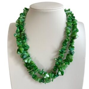 Green Dyed Shell Necklace